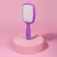 Расчёска массажная, широкая, вентилируемая, 8,3 &times; 20 см, цвет МИКС