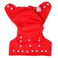 Многоразовый подгузник, 3-15 кг, угольно-бамбуковая ткань, цвет красный, Крошка Я