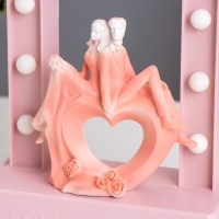 Ночник "Влюбленные" 14хLED 4000К USB 3хАА розовый 24,5х7х15,5см RISALUX