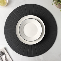 Салфетка сервировочная на стол &laquo;Ра&raquo;, d=36 см, цвет серый