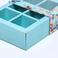 Коробка для 6 конфет "Изящность" 13,7 х 9,8 х 3,10. Кондитерская упаковка