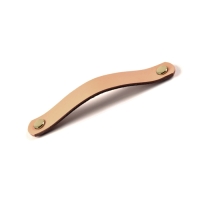 Ручка-скоба CAPPIO RSC010, кожа, м/о 128 мм, цвет бежевый