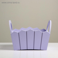 Кашпо деревянное 25&times;16&times;17 см "Мария", ручки боковые, МДФ, лаванда