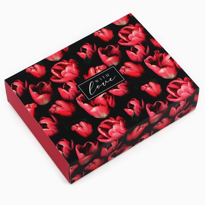 Коробка для сладостей &laquo;Тюльпаны&raquo;, 20 х 15 х 5 см