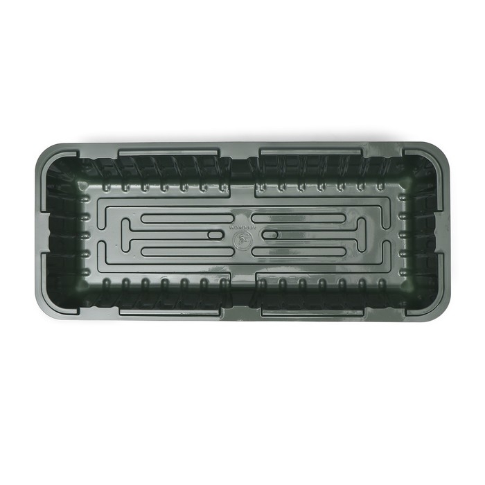 Мини-парник для рассады, 39.5 &times; 17 &times; 13 см, без вставок, тёмно-зелёный, Greengo