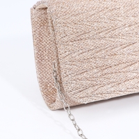 Сумка-клатч на магните, длинная цепь, цвет золотой