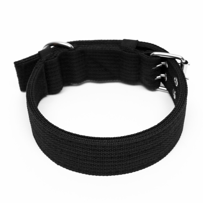 Ошейник четырехслойный, 64 х 4 см, ОШ 50-58 см, полиэстер, чёрный