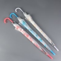 Зонт - трость полуавтоматический &laquo;Цветочки&raquo;, 8 спиц, R = 45/55 см, D = 110 см, цвет МИКС