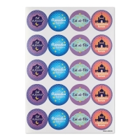 Наклейки для бизнеса и подарков &laquo;Светлый праздник&raquo;, 40 шт, 4 х 4 см