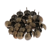 Гвозди ТУНДРА, декоративные, обивочные, 19х22 мм, бронза, фасовка 50 шт