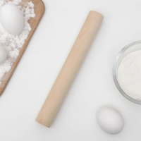 Скалка прямая Доляна, 24&times;3 см, берёза