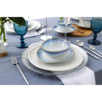 Блюдо фарфоровое для подачи Magistro Slate, d=27,2 см , цвет белый