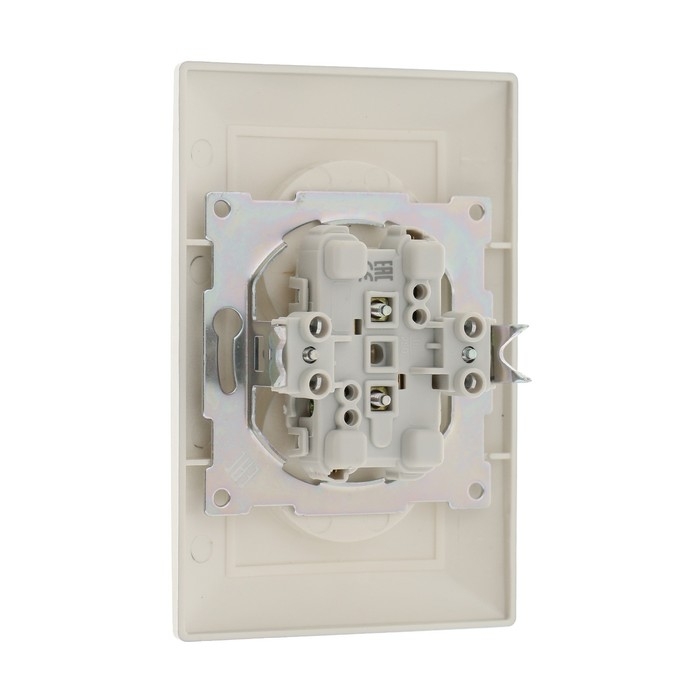 Розетка двухместная Luazon Lighting "Антей", 10 А, скрытая, без з/к, серебристая