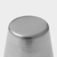 Ведро для льда из нержавеющей стали Доляна, 1,35 л, 14&times;13,5 см, цвет хромированный