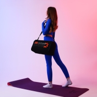 Сумка спорт "Надписи", 40*24*21, отд на молнии, черный