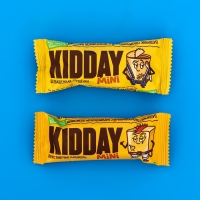 Батончик глазированный "KIDDAY mini", с карамелью и сгущенкой, ассорти,300 г