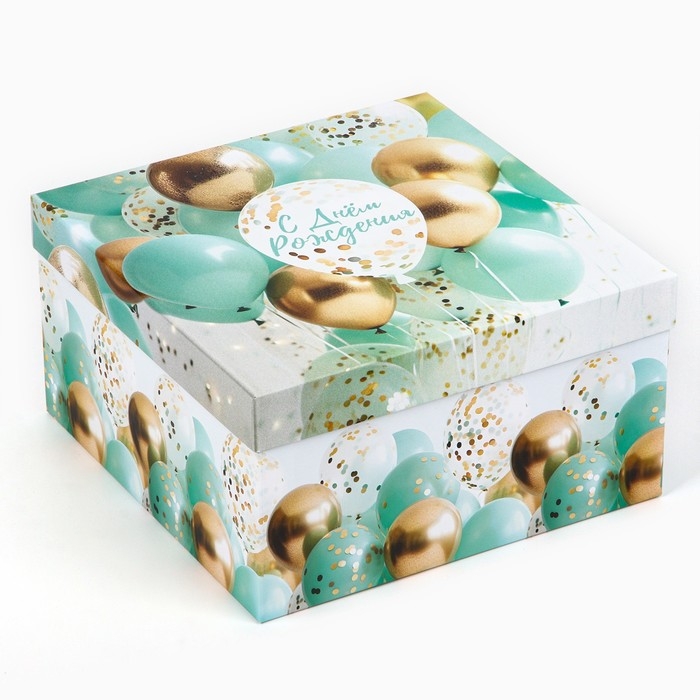 Набор коробок 10 в 1, упаковка подарочная, &laquo;Шары&raquo;, 10.2 х 10.2 х 6‒28.2 х 28.2 х 15 см