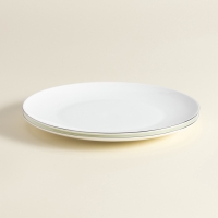 Тарелки SL Home &laquo;Каскарон&raquo;, d=27 см, набор 2 шт, костяной фарфор, белые