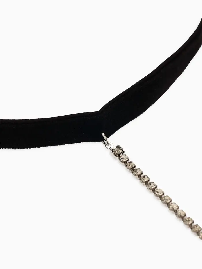 Цепочка на бедро бодичейн со стразами, цвет белый в серебре