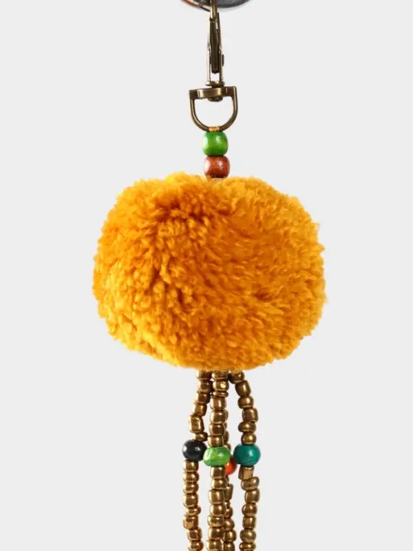 Брелок плетеный, 22 см, цв. оранжевый