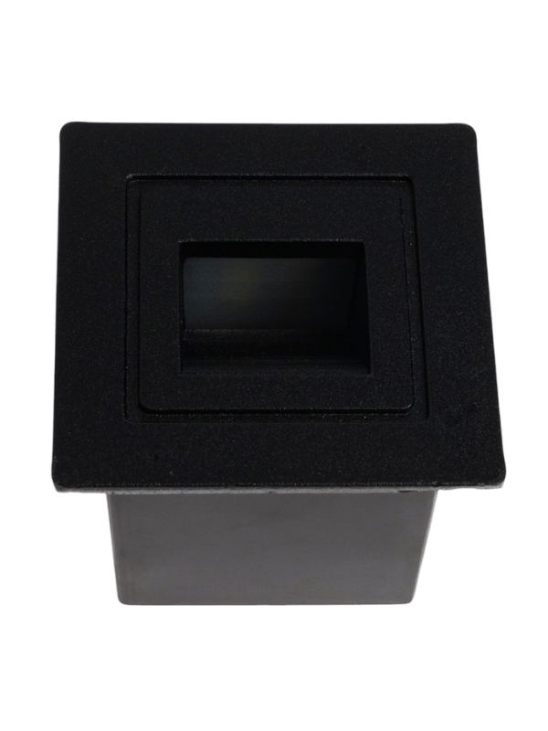 Встраиваемый светильник для лестницы, IP65, 3 Вт, 6500К, 48x48, квадрат, черный