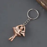 Брелок пластик под металл "Балерина-ангел" 4,5х3х1 см