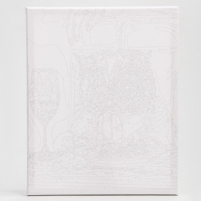 Картина по номерам на холсте с подрамником "Недовольный кот" 40*50 см