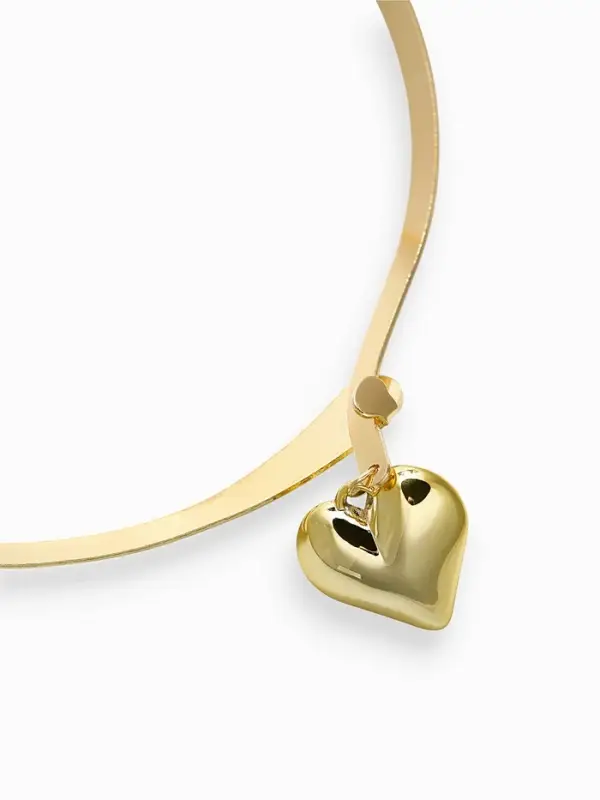 Набор 2 предмета: серьги, чокер &laquo;Обруч&raquo; сердце, цвет золото