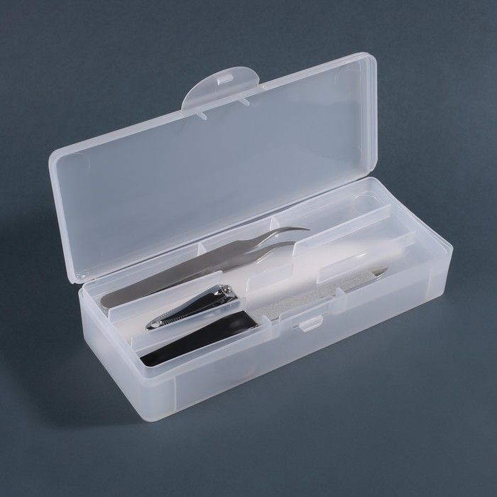 Органайзер для хранения маникюрных/косметических принадлежностей, с вложением, 19 &times; 7,5 см, цвет белый