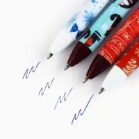 Ручка шариковая, синяя паста, 0.7 мм, автоматическая, матовая &laquo;С Новым годом!&raquo; МИКС