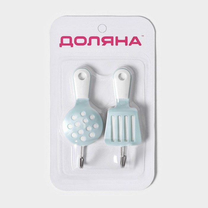 Крючки самоклеящиеся Доляна &laquo;Кухня&raquo;, 2 шт, цвет МИКС