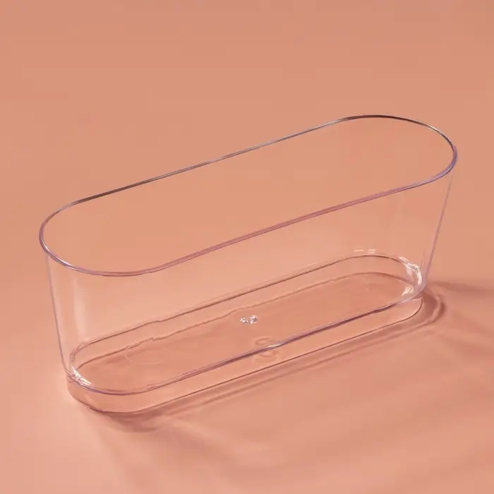 Креманка пластиковая одноразовая овальная &laquo;Лимончелло&raquo;, 100 мл, прозрачная