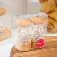 Набор мельниц для соли и перца Доляна, 2 предмета: 9,5&times;5 см, 10&times;5 см