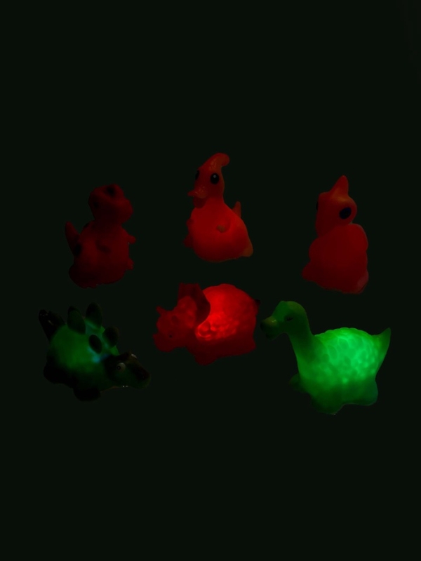 Игровой набор для купания "Диномир" световые эффекты, 6 игрушек в наборе