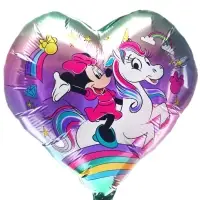 Шар воздушный &laquo;Мышка&raquo;, 18 дюйм, фольгированный, Минни и единорог