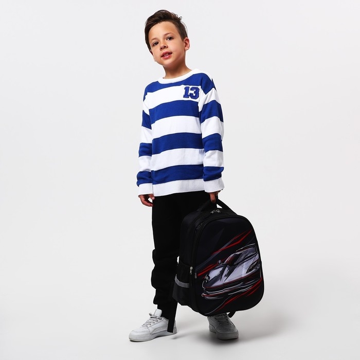 Рюкзак школьный каркасный 39&times;30&times;14 см &laquo;Машина&raquo;