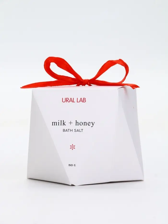 Соль для ванны в коробке с атласным бантом, 150 г, URAL LAB