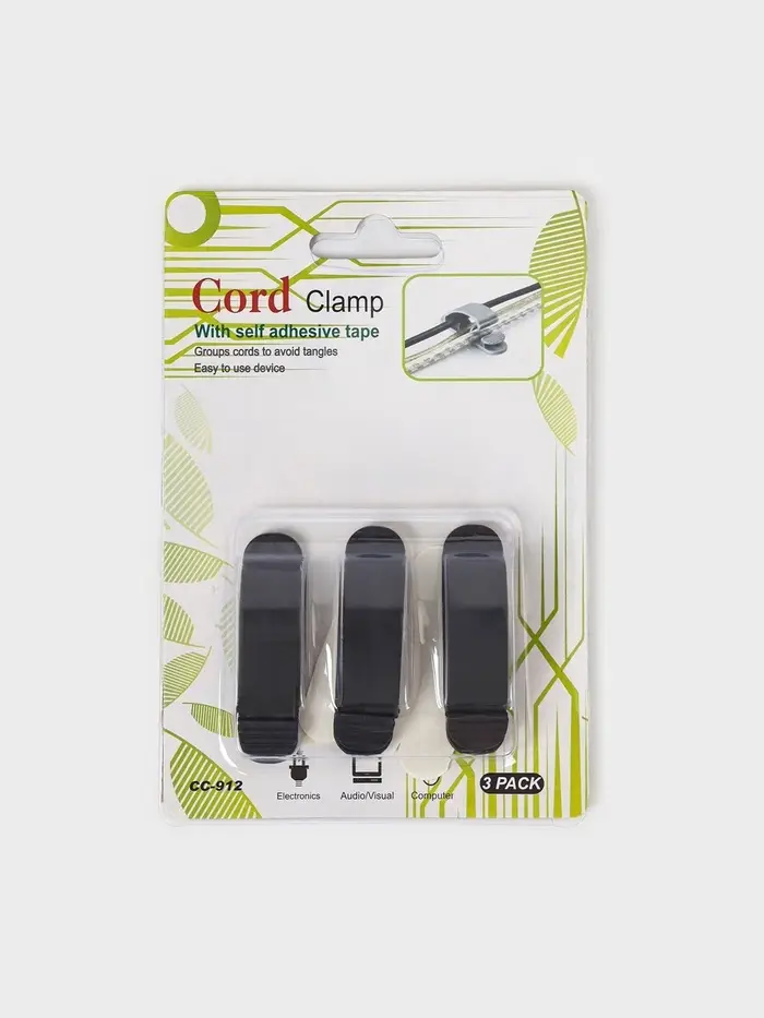 Держатели для проводов, набор 3 шт., на 3 провода, цвет микс