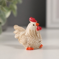 Сувенир полистоун "Белый петушок" МИКС 5х3х3,3 см