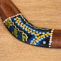 Сувенир "Бумеранг" албезия, 20х6х1 см, МИКС