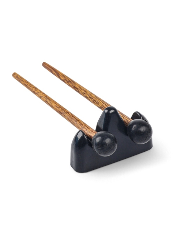 Глюкофон - музыкальный инструмент, цветок черный, 11 лепестков, 18 х 18 х 11 см