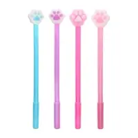 Ручка гелевая-прикол, синий стержень, Лапка МИКС