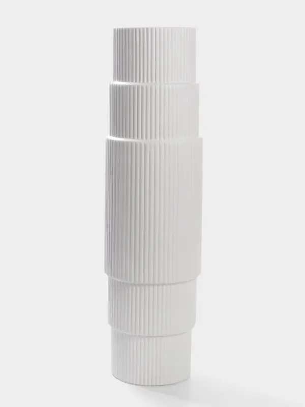 Ваза напольная керамика "Идальго" 58х13 см, белый