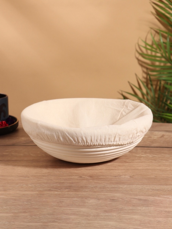 Корзинка с тканевым подкладом, 25х25х9 см, ротанг