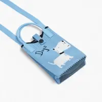 Сумка подр Пес, 12*4*17, отд на кнопке, дл ремень, голубой