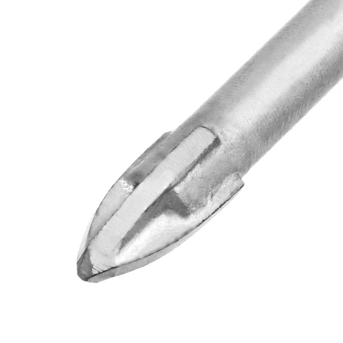 Сверло по керамике твердосплавное ТУНДРА, крестовый наконечник, шестигр. хвостовик, 4 мм