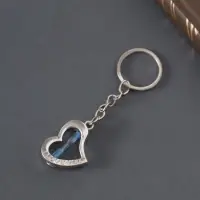 Брелок металл "Песочные часики в сердце" 3х2,5 см