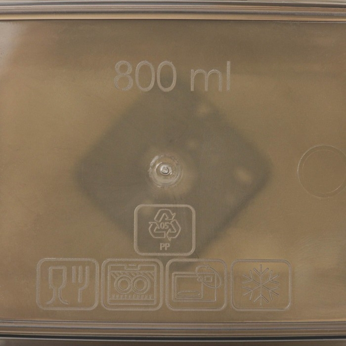 Контейнер герметичный прямоугольный Виолет, 800 мл, цвет дымчатый