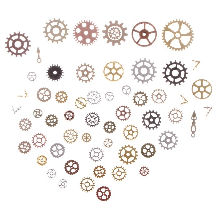 Декор для творчества &laquo;Античные шестерни&raquo; вес 50 г, размер 1 шт. &mdash; 0,5-3 см