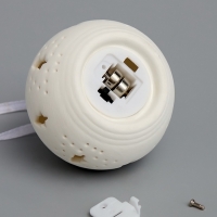 Елочный шар "Елочки" 6.9х6.9х5.9 см, 1 LED, LR44x3(в компл.), свечение тёплое белое